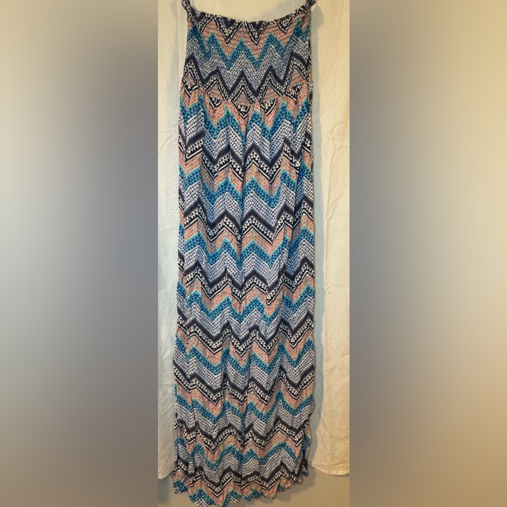 GAP Blue Chevron Maxi Sundress